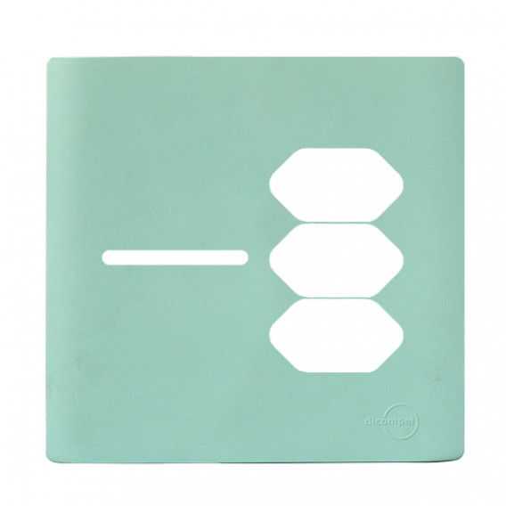 Placa p/ 1 Interruptor + 3 Tomada 4x4 - Novara Siciliano